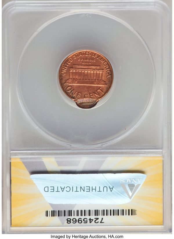 1962 Lincoln Cent Double Struck error coin, Second Strike 95% Off Center - Image 2
