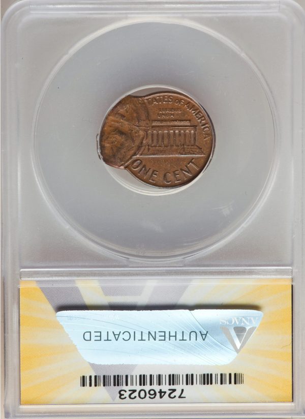 1970S Lincoln Cent Double Struck error coin, Second Strike 80% Off Center - Image 2
