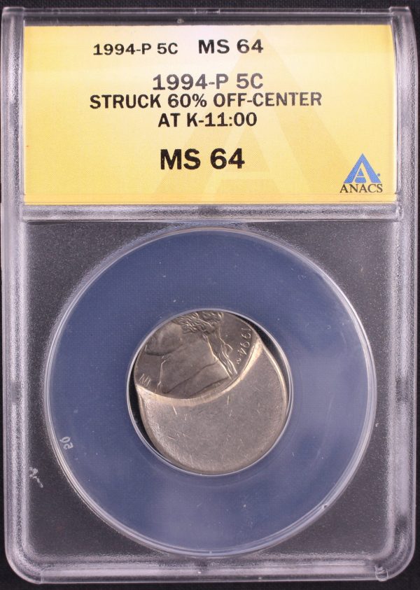 Off Center Coin - 1994-P Jefferson Nickel