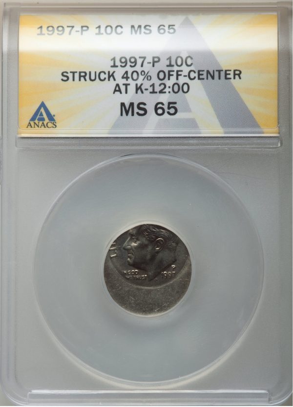 Off Center Error Coin 1997P Roosevelt 10c