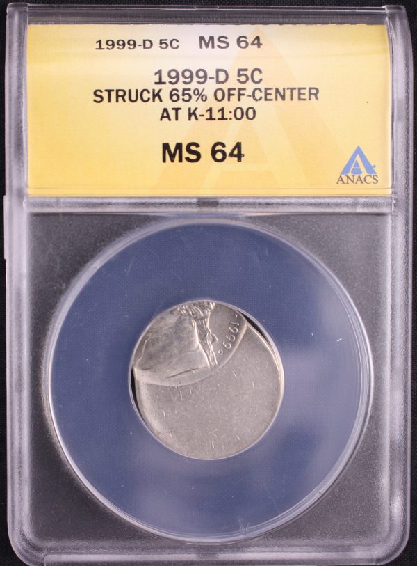 Off Center Coin - 1999-D Jefferson Nickel