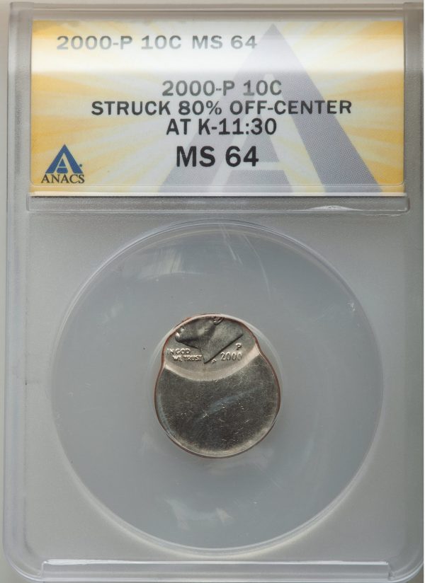 Off Center Error Coin 2000P Roosevelt 10c
