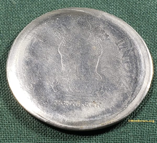 India 1 Rupees Die Cap Major Mint Error Coin - Image 2