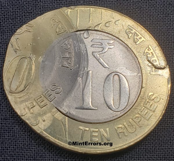 Multiple struck major mint error coin - No Date India 10 Rupees - Image 2